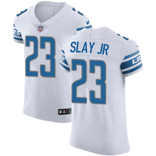 Nike Lions #23 Darius Slay JR White Men's Stitched NFL Vapor Untouchable Elite Jersey