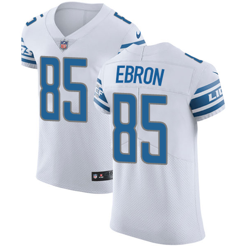 Nike Lions #85 Eric Ebron White Men's Stitched NFL Vapor Untouchable Elite Jersey