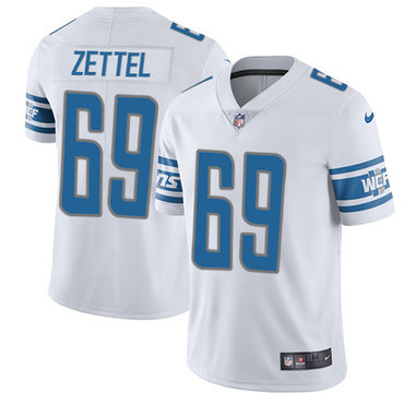 Nike Lions #69 Anthony Zettel White Men's Stitched NFL Vapor Untouchable Limited Jersey