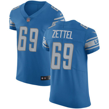 Nike Lions #69 Anthony Zettel Blue Team Color Men's Stitched NFL Vapor Untouchable Elite Jersey