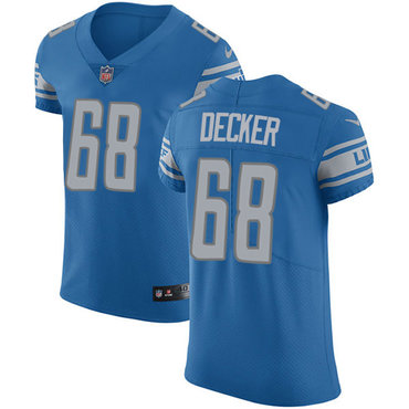 Nike Lions #68 Taylor Decker Blue Team Color Men's Stitched NFL Vapor Untouchable Elite Jersey