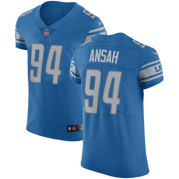 Nike Lions #94 Ziggy Ansah Blue Team Color Men's Stitched NFL Vapor Untouchable Elite Jersey