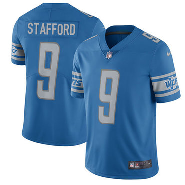 Nike Lions #9 Matthew Stafford Blue Team Color Men's Stitched NFL Limited Jersey