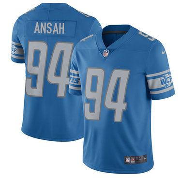 Nike Lions #94 Ziggy Ansah Blue Team Color Men's Stitched NFL Limited Jersey