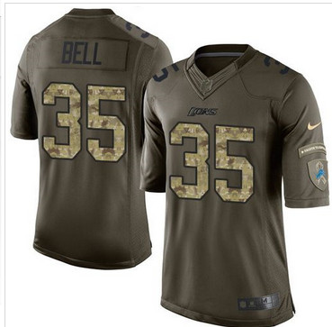 Nike Detroit Lions #35 Joique Bell Green Men's Stitched NFL Limited Salute To Service Jersey