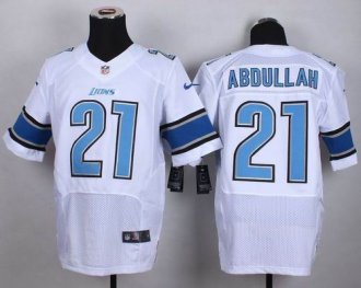 Nike Lions #21 Ameer Abdullah White Men's Stitched NFL Elite Jersey