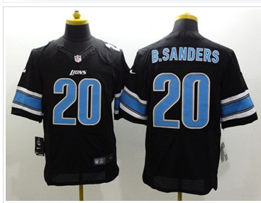 NEW Detroit Lions #20 Barry Sanders Black Alternate NFL Elite Jersey