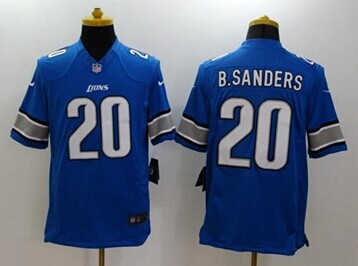 NEW Detroit Lions #20 Barry Sanders Blue Team Color NFL Limited Jersey