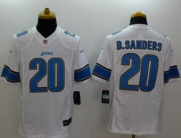 NEW Detroit Lions #20 Barry Sanders White NFL Limited Jersey