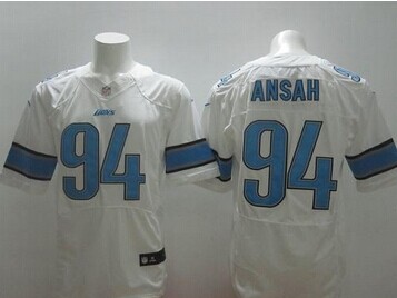 NEW Detroit Lions #94 Ziggy Ansah White NFL Elite Jersey