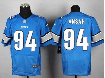 New Detroit Lions #94 Ziggy Ansah Blue Team Color NFL Elite Jersey