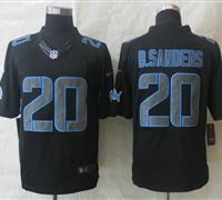 Detroit Lions 20 B.Sanders Impact Limited Black Jerseys