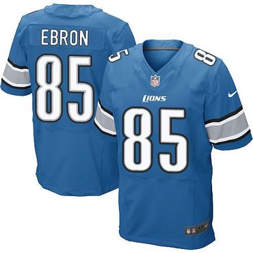 2014 NFL Draft NFL Detroit Lions #85 Eric Ebron Team Color Blue Elite Jersey