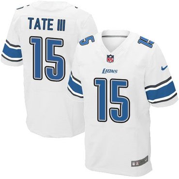 2014 NFL Draft NFL Detroit Lions #15 Golden Tate III White Elite Jersey