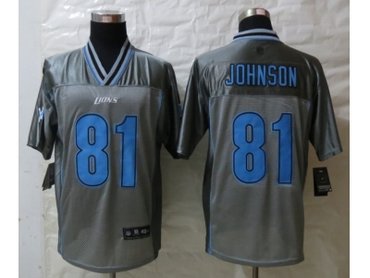 NEW Detroit Lions #81 Johnson Grey Jerseys(Vapor Elite)