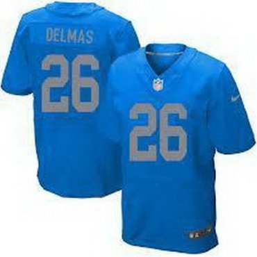 NEW Detroit Lions 26 Louis Delmas Lt.Blue Jerseys (Elite)