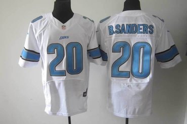 NEW NFL Detroit Lions 20 B.sanders White Jerseys (Elite)