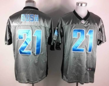 NEW NFL Detroit Lions 21 Reggie Bush Grey Shadow Jerseys