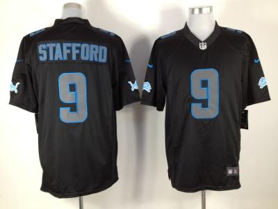 2012 NEW NFL Detroit Lions 9 Matthew Stafford Black Jerseys (Impact Limited)