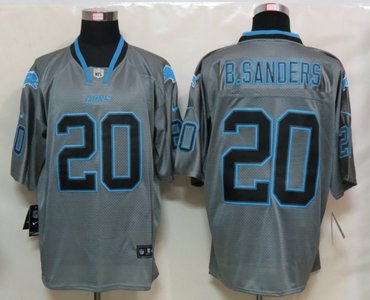 NEW NFL Detroit Lions 20 B.sanders Lights Out Grey Jerseys(Elite)