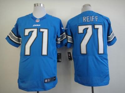 2012 NEW NFL Detroit Lions 71 Reiff Blue Jerseys (Elite)