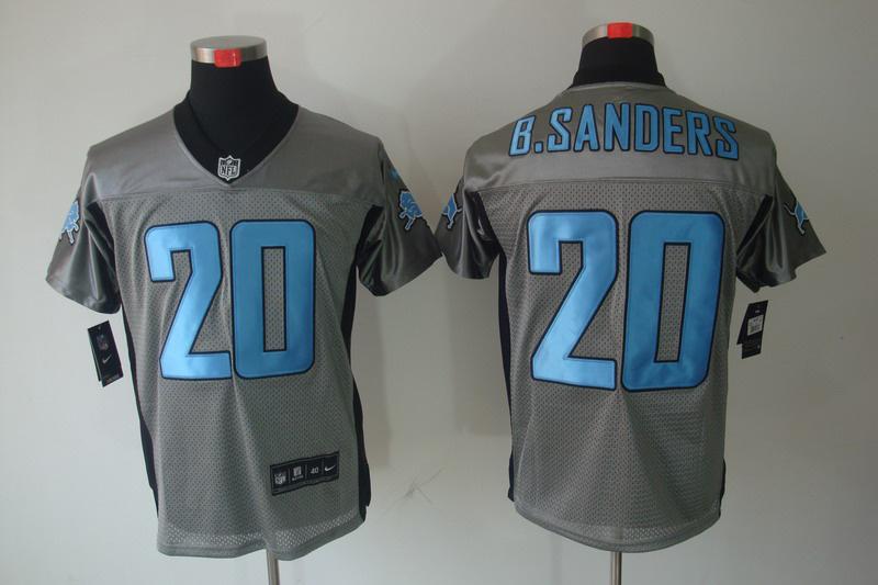 2012 NEW NFL Detroit Lions 20 B.sanders Grey Shadow Jerseys