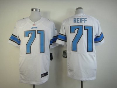 2012 NEW NFL Detroit Lions 71 Reiff White Jerseys (Elite)