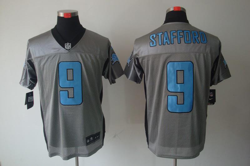 2012 NEW NFL Detroit Lions 9 Matthew Stafford Grey Shadow Jerseys