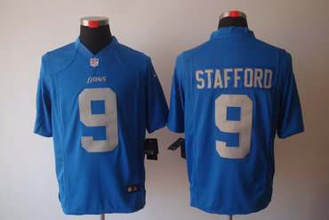 2012 NEW NFL Detroit Lions 9 Matthew Stafford Blue Jerseys (Limited)