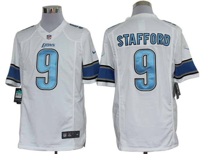 2012 NEW NFL Detroit Lions 9 Matthew Stafford White Jerseys (Limited)