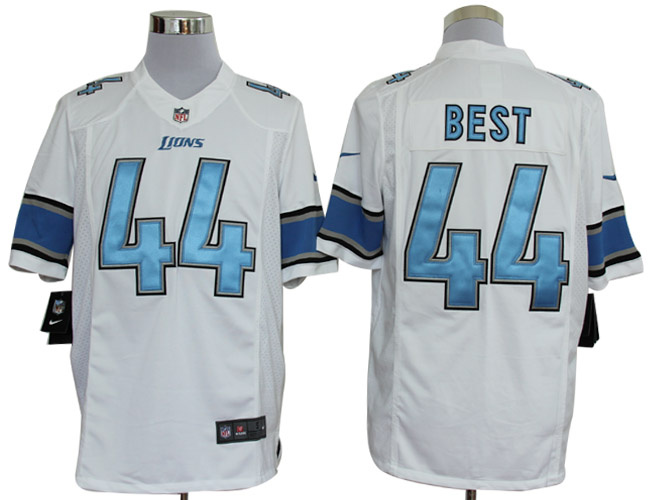 2012 NEW NFL Detroit Lions 44 Jahvid Best White Jerseys (Limited)