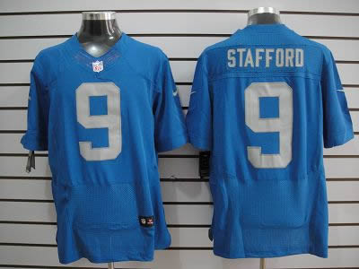 2012 NEW NFL Detroit Lions 9 Stafford Blue Colors Alternate Jerseys(Elite)