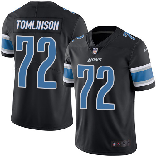 Nike Lions 72 Tomlinson Laken Black Color Rush Limited Jersey