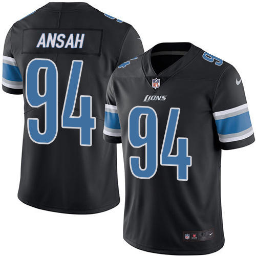 Nike Lions 94 Ansah Ezekiel Black Color Rush Limited Jersey