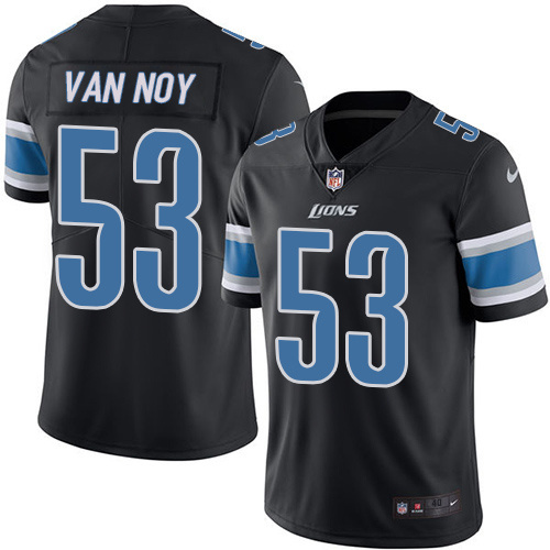 Nike Lions 53 Chubb Brandon Black Color Rush Limited Jersey