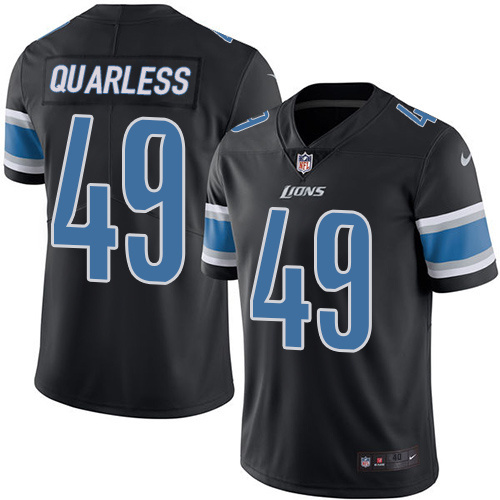 Nike Lions 49 Tonyan Robert Black Color Rush Limited Jersey