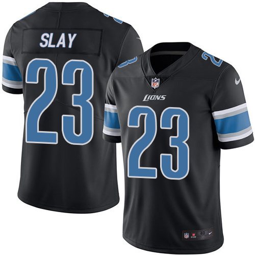 Nike Lions 23 Slay Darius Black Color Rush Limited Jersey