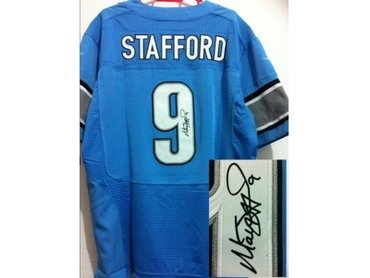 New nfl jerseys detroit lions #9 stafford blue(Elite signature)