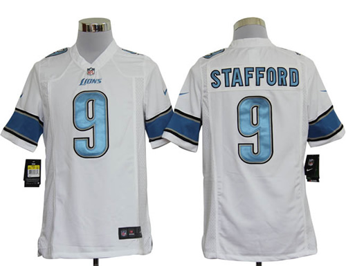 2012 detroit lions 9 matthew stafford white jerseys(game )