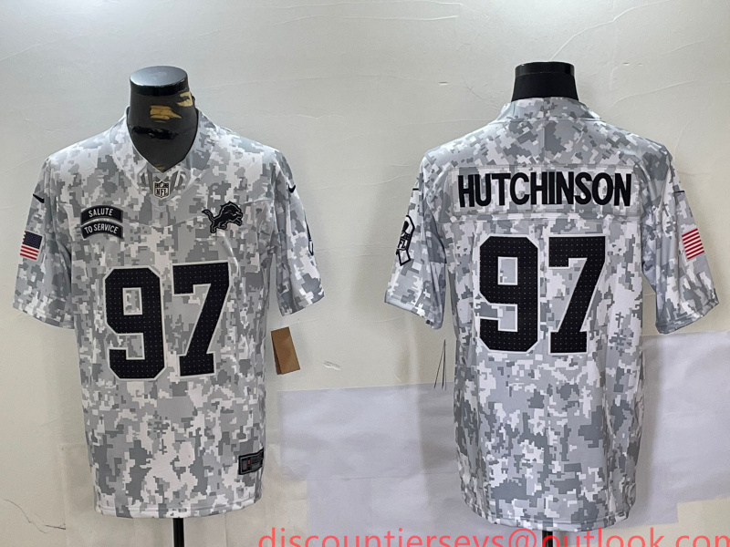 Men's Detroit Lions #97 Aidan Hutchinson 2024 F.U.S.E Arctic Camo Salute To Service Limited Stitched Football Jersey