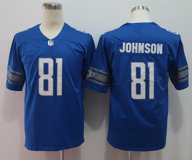 Nike Lions 81 Calvin Johnson Blue Vapor Untouchable Limited Jersey