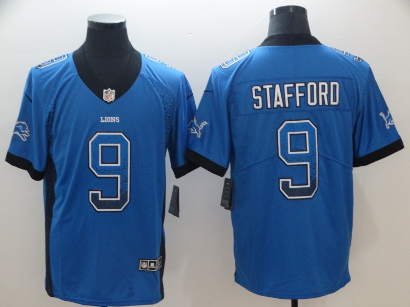 Nike Lions 9 Matthew Stafford Royal Drift Fashion Limited Jersey