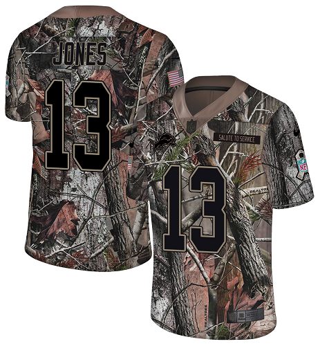 Nike Lions #13 T.J. Jones Camo Men's Stitched NFL Limited Rush Realtree Jersey