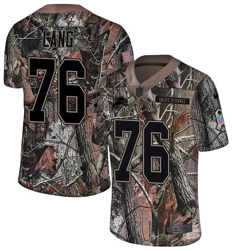 Nike Lions #76 T.J. Lang Camo Men's Stitched NFL Limited Rush Realtree Jersey