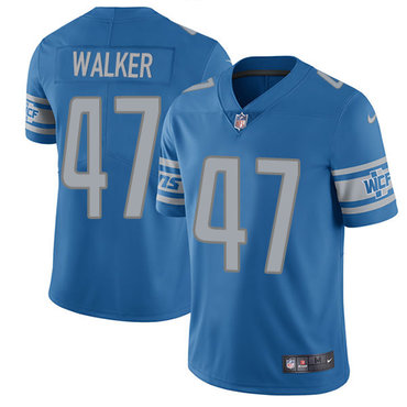 Nike Lions #47 Tracy Walker Blue Team Color Men's Stitched NFL Vapor Untouchable Limited Jersey