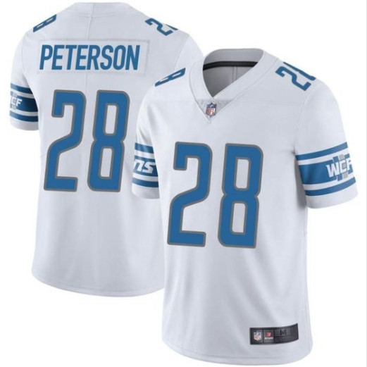 Men's Lions #28 Adrian Peterson jersey white Vapor Limited Jersey