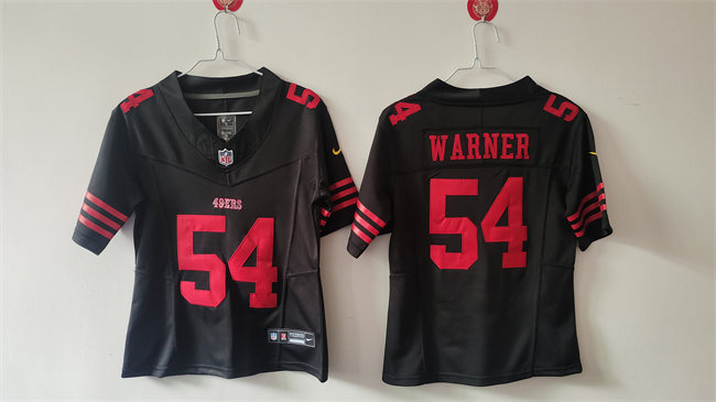 Women's San Francisco 49ers #54 Fred Warner Black F.U.S.E Vapor Untouchable Stitched Jersey(Run Small)