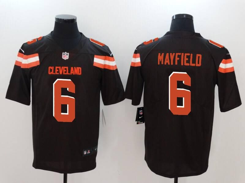 Nike Browns 6 Baker Mayfield Brown Vapor Untouchable Player Limited Jersey