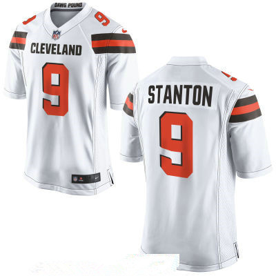 Men's Cleveland Browns #9 Drew Stanton White Road Stitched NFL Nike Game Jersey