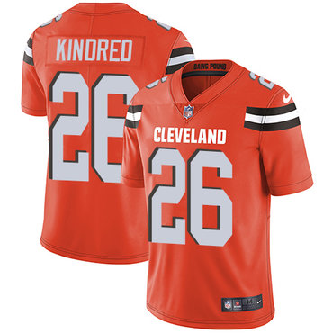 Nike Browns #26 Derrick Kindred Orange Alternate Men's Stitched NFL Vapor Untouchable Limited Jersey